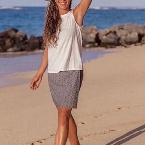 Ripskirt Hawaii New Lotta Leg Wrap Skirt Black Pearl Batik Length 1 Sz Small